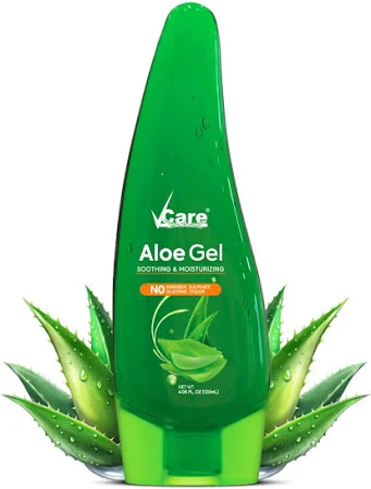 Vcare Aloe Vera Gel for Face and Skin Care - 120g, Day and Night Skin Hydration and Moisturizing Aloe Vera Gel for Dry Skin